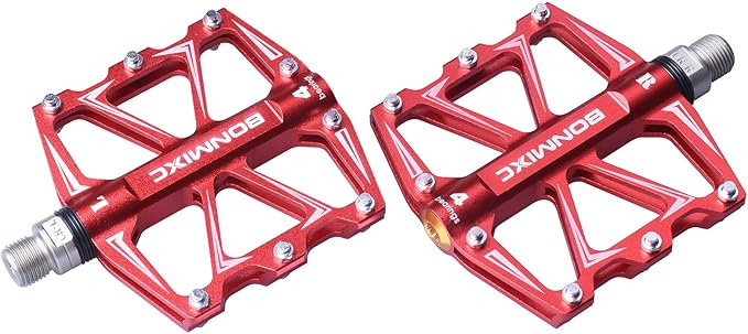 Mountain Bike Pedals 9/16" Alloy Lightweight MTB Pedals Sealed Bearing Flat Road Pedals