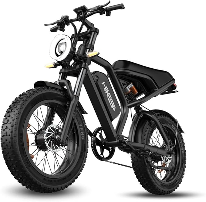 Electric Dirt Bike for Adults - Peak 1500W/3000W Electric Bikes, 48V/52V 15.6Ah/25Ah/40Ah, 50-100 Mile Range(PAS Mode), 16/20 Inch All-Terrain Fat Tire Motorcycle