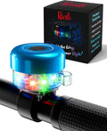 Bike Bell for Kids & Adults, LED Light Up Bike Bell Loud Crisp Sound Bicycle Bell with 3 Lighting Mode, Rechargeable Adjustable Strap Bike Accessories Fits Most City Bike Mountain Bike Children's Bike
