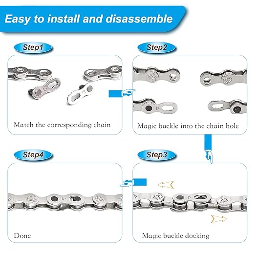 VANSIHO 8 Pairs 10 Speed Bicycle Chain Connector Missing Link for MTB/Road/BMX/Electric Bikes