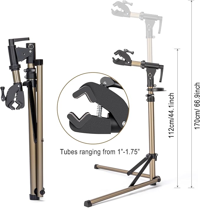 CHEPARK Bike Repair Stand (Max 80lbs) - Bike Stand Rack for Workstand Maintenance - E Bike Repair Stand Bicycle Shop Home Mechanics for Mountain Bike and Road Bike