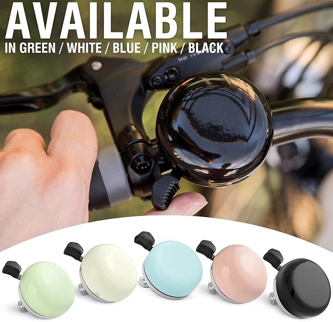 MARQUE Beach Cruiser Bike Bell – Classic Bicycle Bell Design for Adults and Kids with Traditional Ring Sound