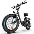 URLIFE 20"*3.0 Fat Tire Electric Bike for Adults, 28MPH 48V, 80-Mile, 7-Speed & Suspension, Adjustable Seat for Adults and Teens, UL 2849