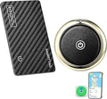 Tracker Item Finders Work for Apple Find My (iOS Only) APP GPS Tracker Tag for Dogs Cats Luggage Keys Backpack Satchel (Black, Card & Tracker)