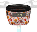 Kids Bike Basket,Durable Front Frame Bicycle & Scooter Basket Bag,Waterproof Fabric Bicycle Handlebar Bag for Boys, Girls, Toddlers with Zipper Mesh Lip (Beige Animal)