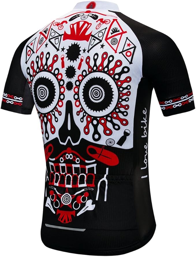 Cycling Jersey Men Full Zip Bike Shirt Racing Top Bicycle Clothing