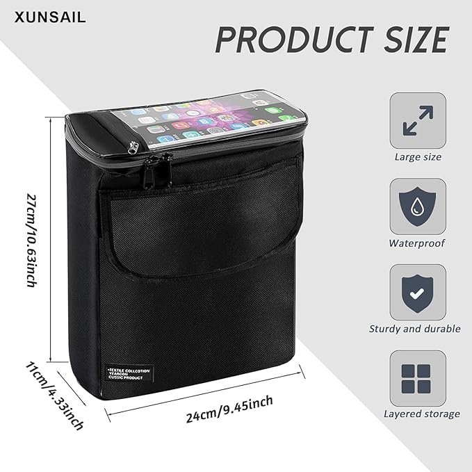 Bike Handlebar Bag Waterproof Scooter Storage Bag Electric Bike Storage Bag Scooter Handlebar Pouch