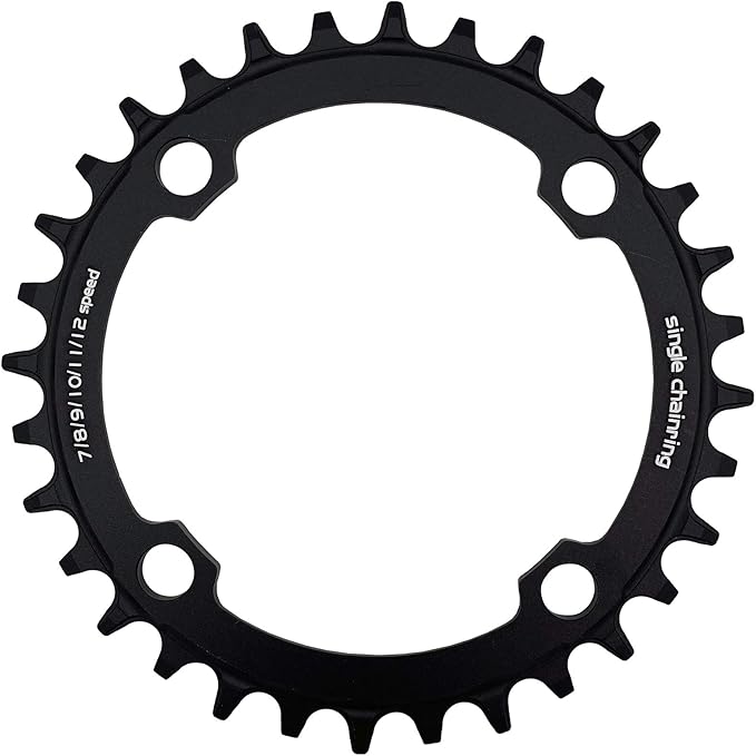 Round Oval Chainring 104 BCD 32T 34T 36T 38T 40T 42T 44T 46T 48T 50T 52T Narrow Wide Single Chain Ring for Road Bikes, Mountain Bikes, BMX MTB Bike
