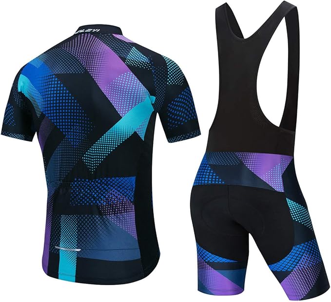 Men's Cycling Jersey Set, Summer Mountain Bike Clothing Short Sleeved Riding Jerseys