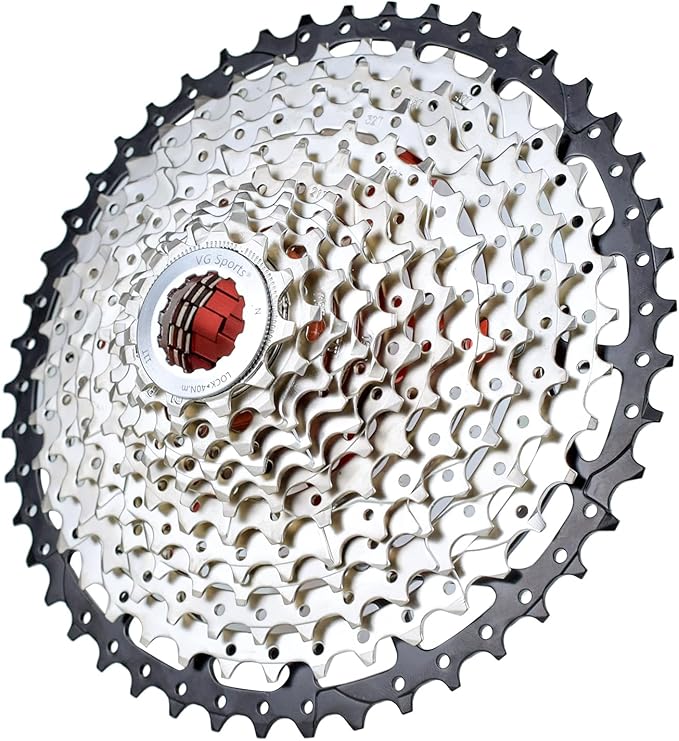 VG SPORTS 8/9/10/11/12 Speed Ultra-Light Bike Cassette for Mountain Bike 11-40T/11-42T/11-46T/11-50T/11-52T MTB Cassette Lightweight Aluminum Bracket Cassette
