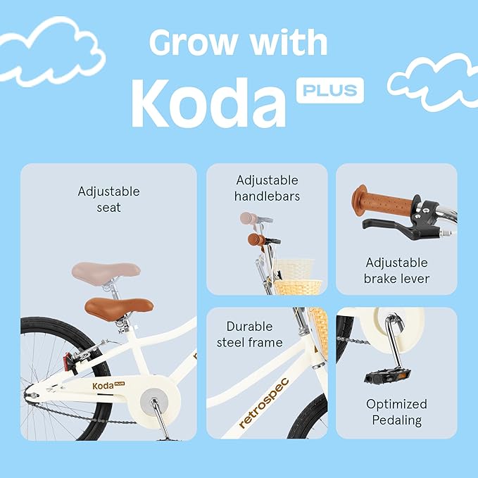 Retrospec Koda Plus Kids Bike for Boys & Girls Ages 6-8 Years - 20" Children's Bicycle, Adjustable Seat & Handlebars
