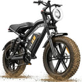 Electric Bike for Adults, 1500W-3000W Peak Ebike with Full Suspension, 20" x 4.0 Fat Tire Retro Scrambler Moped Style, 48V/52V Long Range All-Terrain Electric Bicycle, UL 2849 Certified