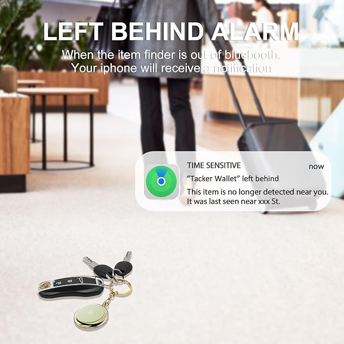 Tracker Tag Finders Work for Apple Find My (iOS Only) GPS Tracker Air Tags for Luggage Keys Backpack (Green, 1Pack)