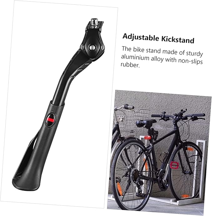 GANAZONO Adjustable Bike Kickstand Aluminum Alloy Foot Brace for Mountain Bicycles Sturdy Side Stand Leg Support for Parking for Cycling Enthusiasts