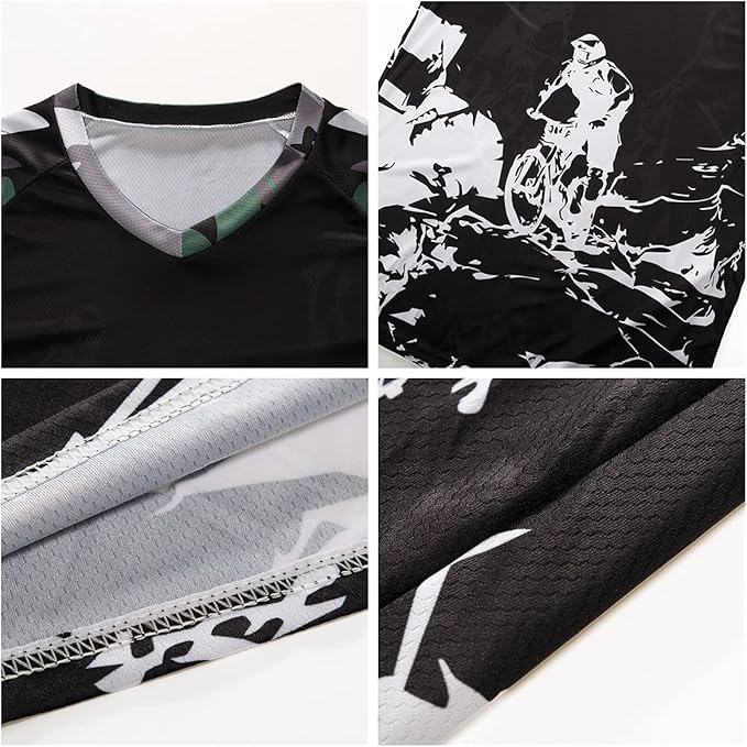 Cycling Jersey Long Sleeve Men's Mountain Bike Motocross Jersey Long Sleeve MTB T-Shirt