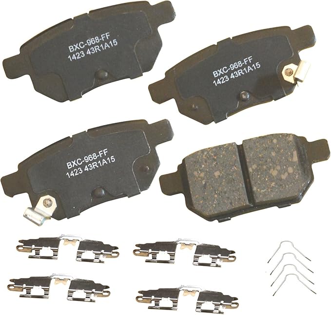 Bendix Premium SBC1423 Ceramic Rear Brake Pads for Lexus CT200h 2017-2015, Scion iM 2016, Toyota Corolla 2017, Corolla iM 2017, Prius 2017-2015, Prius Plug-In 2015-2012, Yaris 2014