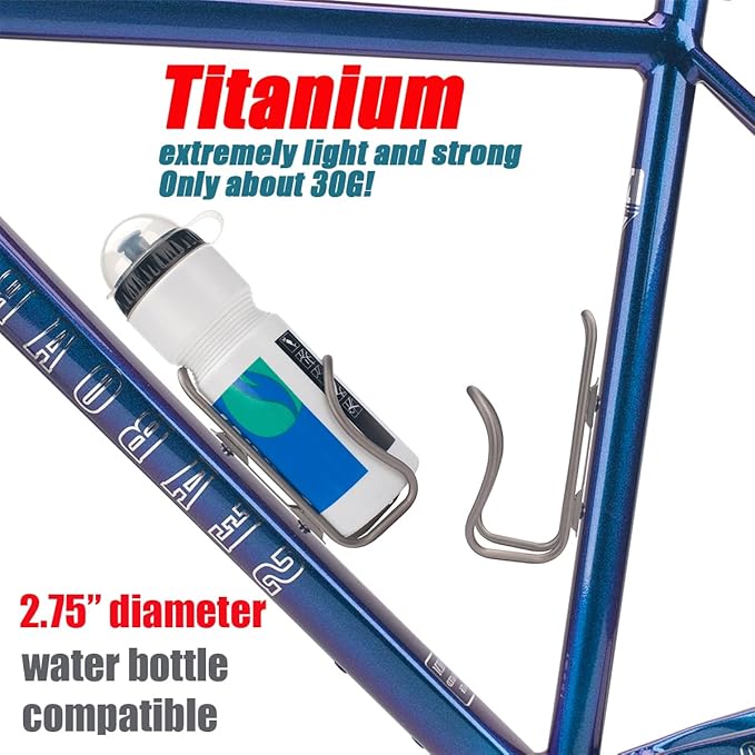 USHAKE Titanium Water Bottle Cages Bike MTB Water Bottle Holder Raw