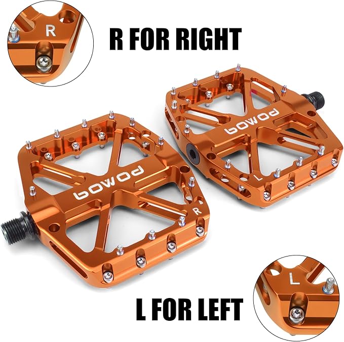 Bike Pedals 9/16" Lightweight Non-Slip Bicycle Platform Pedals - Fits Most Adult Bikes & Mountain Bikes &MTB, Road Bikes and Slip-Resistant Design