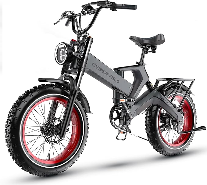 1000W(Peak 2000W) Folding Electric Bike for Adults,up to 35MPH 100Mile,48V 25Ah Removable Battery,20" x 4.0 Fat Tire Foldable Electric Bicycle,8-Speed Electric Mountain E-Bike,Commuter Ebikes