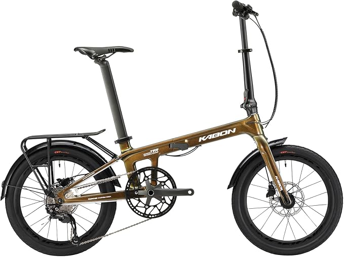 KABON Folding Bike for Adults, Carbon Fiber Mini Compact Folding Bike for Women Commuters City Foldable Bicycle 20inch Wheel