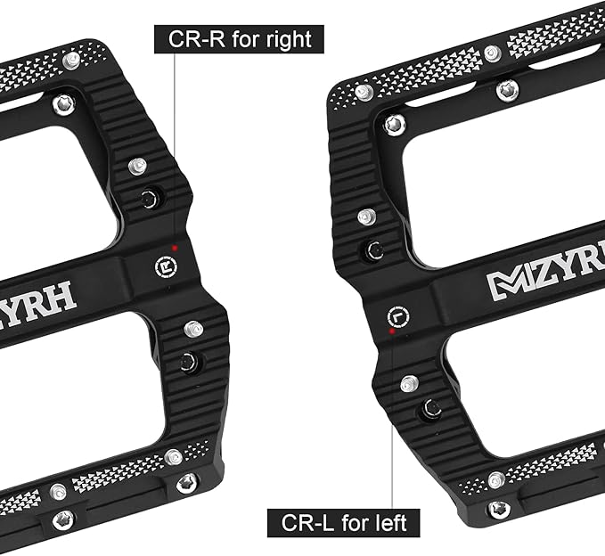 MZYRH Road/Mountain Bike Pedals MTB Pedals Bicycle Flat Pedals 3 Bearings 9/16” Aluminum Alloy Bicycle Platform Pedals for BMX MTB