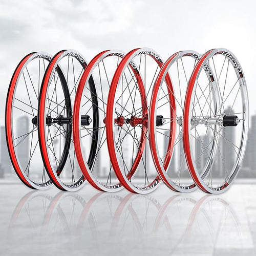 20in Folding Bike Wheelset, Aluminum Alloy 74-130mm Wheelset, V Brake 7-11speed Light BMX Bicycle Wheels