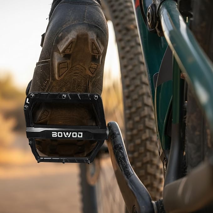 Bike Pedals 9/16" Lightweight Non-Slip Bicycle Platform Pedals - Fits Most Adult Bikes & Mountain Bikes &MTB, Road Bikes and Slip-Resistant Design