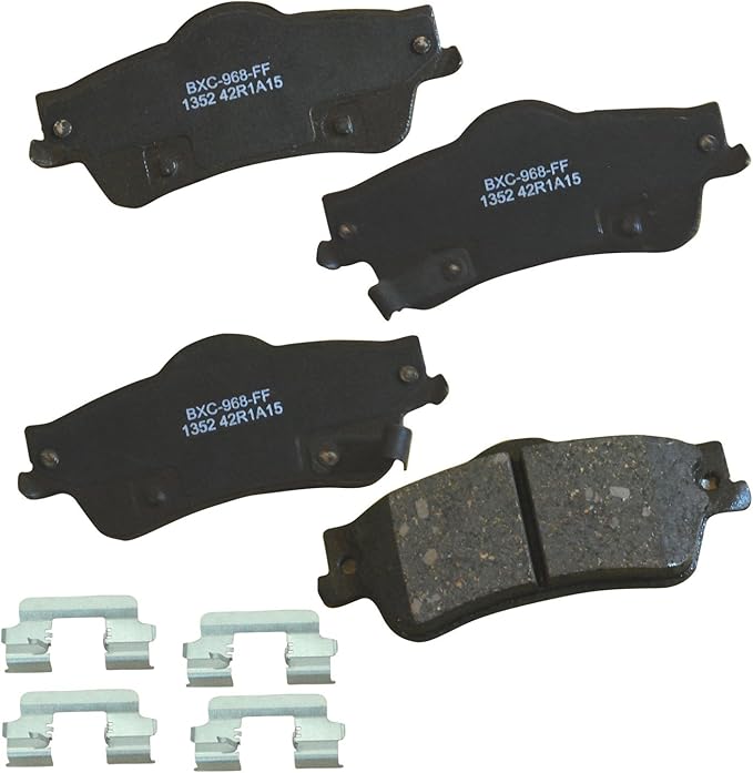 Bendix Premium SBC1352 Ceramic Rear Brake Pads for Chevrolet Caprice 2017-2011, SS 2014, SS 2017, Pontiac G8 2009-2008