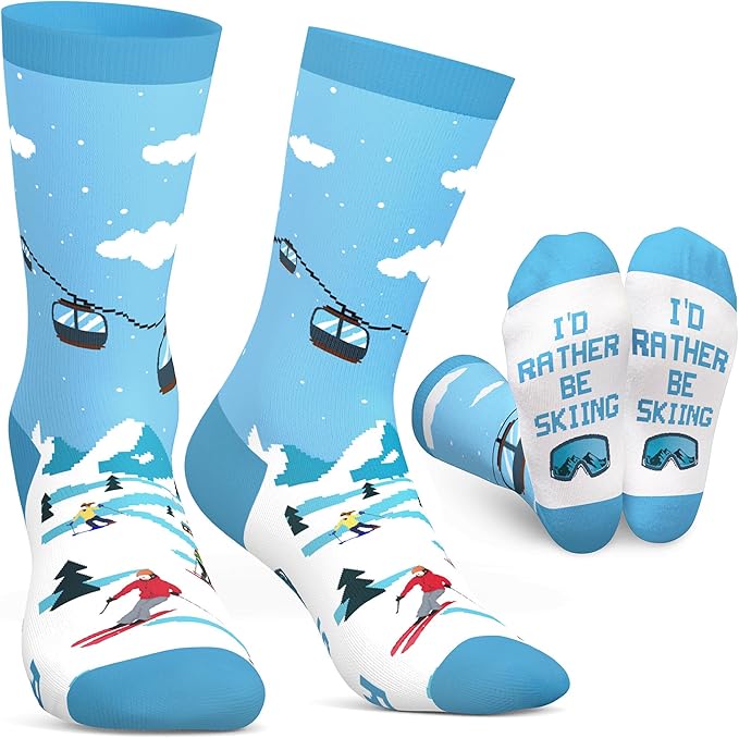 FOURSTUFF Ski, Cycling, Basketball, Golf, Pickleball, Softball, Volleyball, Wrestling, Soccer - Sports Socks for Women Men