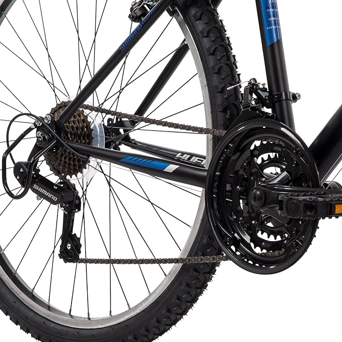 Huffy Stone Mountain Bike for Men and Women, 20”/24”/26”, 6-Speed (20”) or 21-Speed, Front or Dual Suspension (Varies), Multiple Colors, Adjustable Saddle, Shimano Equipped, All-Terrain Tires