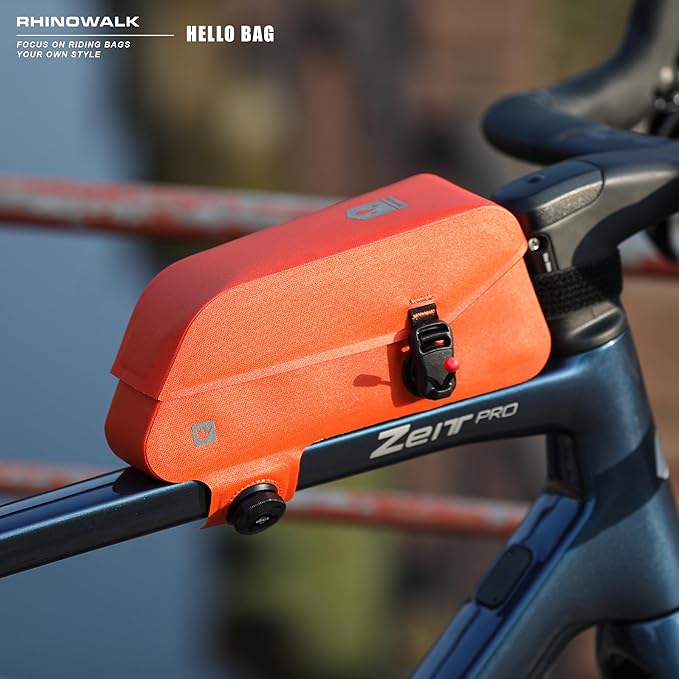 Rhinowalk Bike Top Tube Bag Bike Frame Bag Fully Waterproof and Stable Bicycle Frame Bag Bicycle Bag Professional Cycling Accessories for Mountain Road Bike