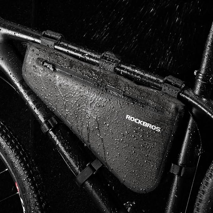 ROCKBROS 4L Bike Bicycle Frame Bag Waterproof Bikepacking Bike Bag Triangle Frame Bag Large Bike Storage Bag Under Frame