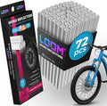 LOOM® Bike Spoke Reflectors Gift Set | 72 Pcs | Premium 8cm Reflective Clips for Bicycles - 360° High Visibility Wheel Spoke Skins - Night Safety Accessories for MTB Road Bike E-Scooters & Kids