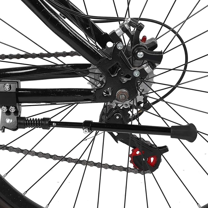 Mountain Bike Kickstand Adjustable Bicycle Side Stand Support Heavy Duty Aluminum Alloy Non Slip Bottom for 16 20 24 26 Inch Bikes 2Pcs