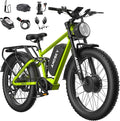 Apex 50 Electric Bike Dual Motor for Adults (CA Immediate-De'livery) 52V 25AH/48V 25AH, 26" Fat Tires Full Suspension 35MPH/100Mile, Hydraulic Brake
