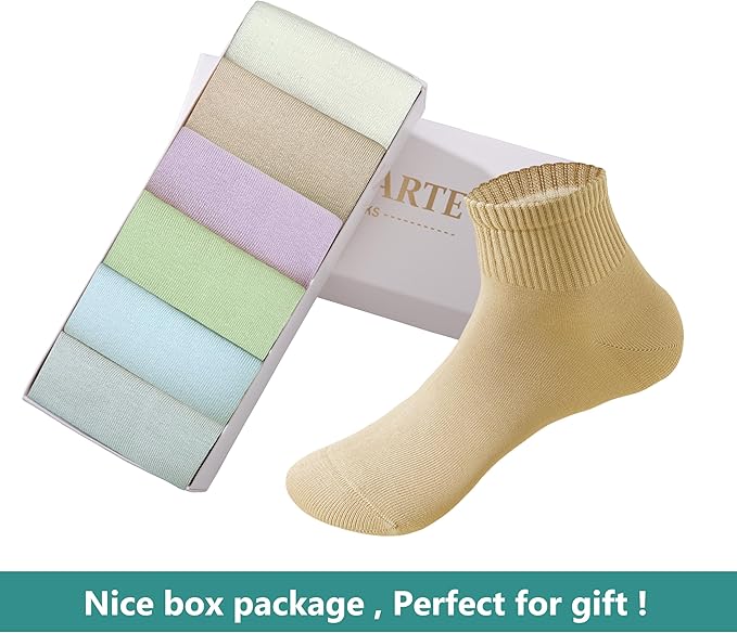 MAGIARTE Womens Mini Crew Ankle Socks Athletic Casual Cotton Socks for Women