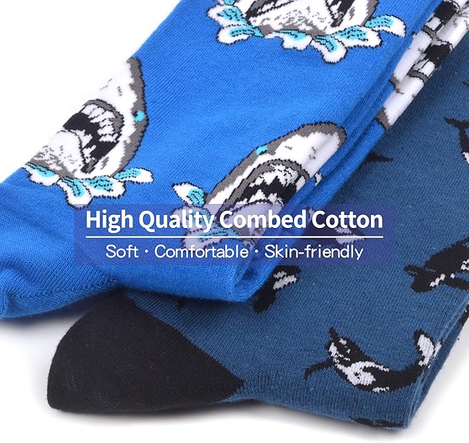 WeciBor Men's Dress Funny Crazy Colorful Novelty Combed Cotton Crew Socks 12 Pack - Size 7-10/10-13/13-15