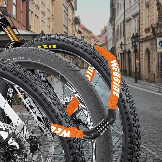 Bike Lock with Numbers and high Security Level, Bike Chain Lock, Bicycle Locks, 5 Digit Combination Lock for Bike, Bicycle, Scooter, Motorcycle, Door, Gate, Fence