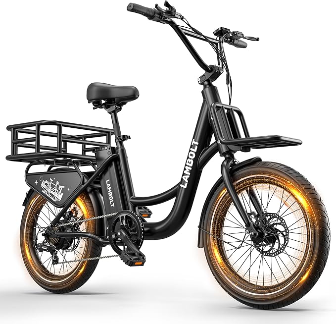 Electric Bike for Adults - 1000W Peak Motor Ebike with 48V15Ah Removable Battery, 20" x 3.0 Fat Tire Step-Thru 7-Speed Commuter Electric Bicycle, Up to 24 MPH, 70 Miles Range, UL 2849 Certified.