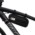 Waxed Canvas Frame Bag – Waterproof Zippers, Dual Storage Compartments, Adjustable Straps – Fits All Frame Sizes, Perfect for Cycling, Commuting, and Adventure Rides (Black)