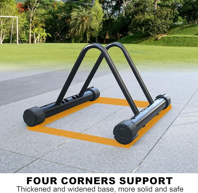 Bicycle Parking Rack, Adjustable Bike Stand, Bike Floor Stand, Wall-mounted Bike Rack, Suitable for All Bikes, Mountain Bicycles, Road Bicycles, Black