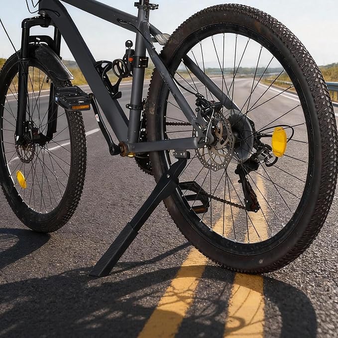 RUTU Bike Kickstand,Adjustable Adult Bicycle Kickstand for 24"-29" Ebike,Mountain Bike,Fat Tire Bike,40mm apart Aluminium Alloy Rear Kick stand