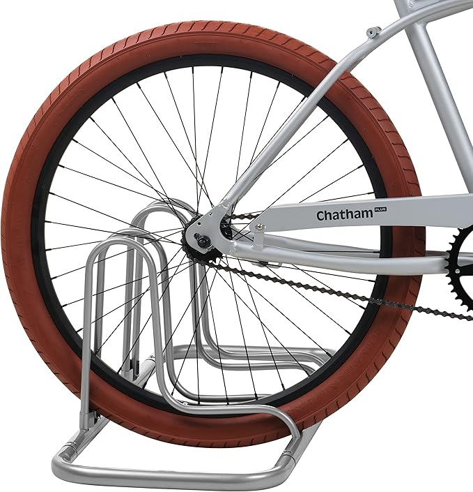 Retrospec Stash Rack 2, 4 & 5 Bike Floor Stand Bicycle Storage Organizer for Mountain Bike, Road Bike, Weather Resistant Fine Powder Steel Coating Fits Wheels up to 3" | for Mountain Bike, Road Bike, Weather Resistant, Fits Wheels up to 3"