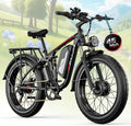 6000W Dual Motor Electric Bike for Adults 60V 20Ah Fast Ebike for Men Women,45MPH Up to 100 Miles,24" Fat Tire Suspension Electric Bicycle for Snow Commuter Mountain E-Bike