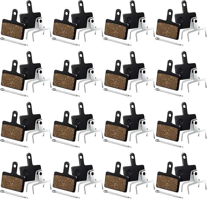 BBTO 16 Pairs Bike Brake Pads Disc Brake Pads with Installation Tools Bicycle Brake Pads for Ebike Mountain Bike