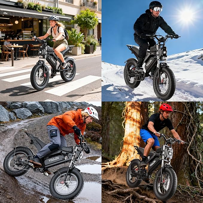 Ebikes for Adults, 1500/2000W Peak Motor with 30/38MPH, 15/20/18/23Ah Long Range Teens Electric Bike with Dual Hydraulic Brakes, 20" Fat Tire All-Terrain for Commuting Dirt E-Bicycles