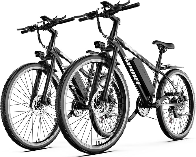 Electric Bike for Adults, 1500W Peak Motor, Up to 25 MPH, 65 Miles PAS Range, 48V 10Ah Removable Battery, Advanced Front Suspension, 7 Speeds, Compact Electric Mountain Bicycle, 26" Commuting Ebike
