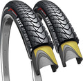 Fincci Pair 700x35c Tire 37-622 Foldable 60 TPI City Commuter Tires with Nylon Protection for Cycle Road Mountain MTB Hybrid Touring Electric Bike Bicycle - Pack of 2X 700 x 35c Tires Nave