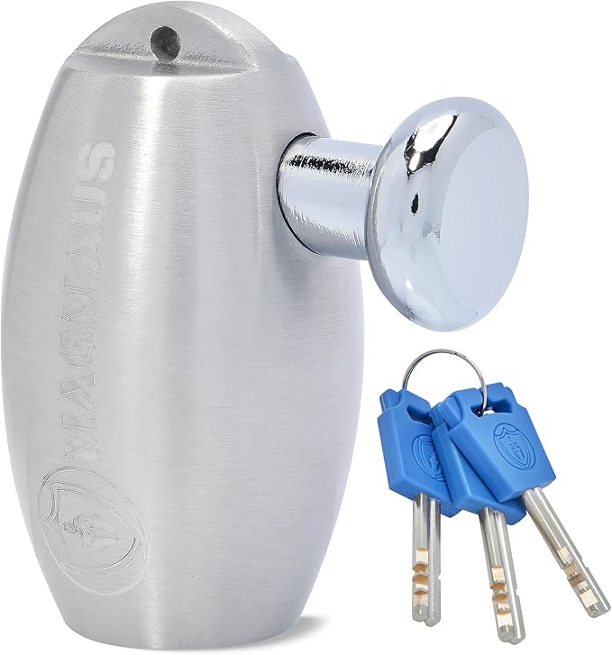 Magmaus® MBL02 [Never-Rust] Disc Brake Lock - [High Security] [304 Stainless Steel] - Weatherproof - Reminder Cable - Suitable for Motorcycles, Mopeds, Bikes