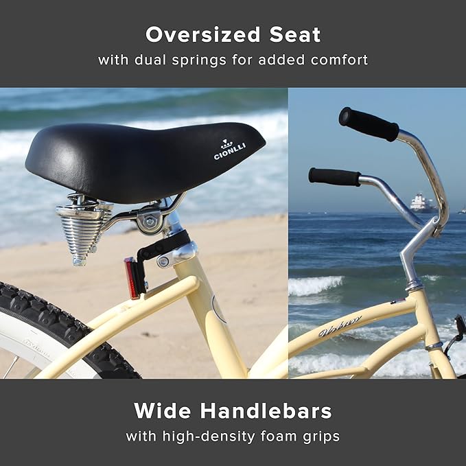 sixthreezero Urban Lady Beach Cruiser Bike, Women's 3 Speed Hybrid Bicycle